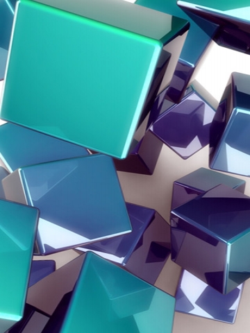 3d Falling Cubes Wallpaper
