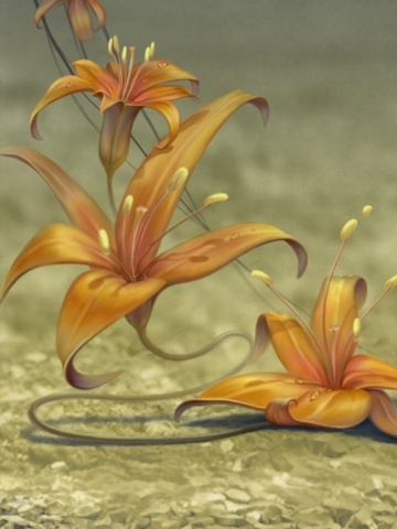 Animated Lilies Wallpaper