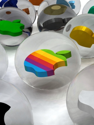 Apple Logos in Balls Wallpaper