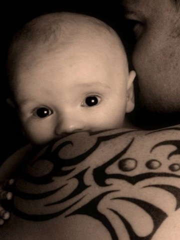 Baby with Tattoo Wallpaper