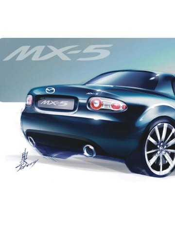 Black Mazda MX5 Wallpaper