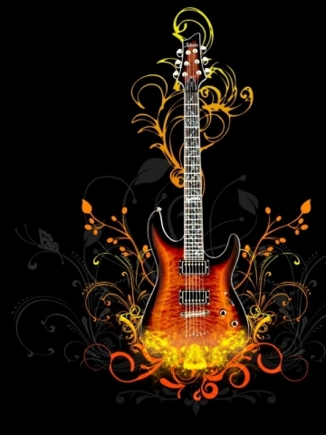 Blazin Guitar Wallpaper