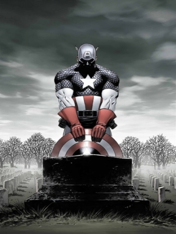 Captain America in Cemetary Wallpaper