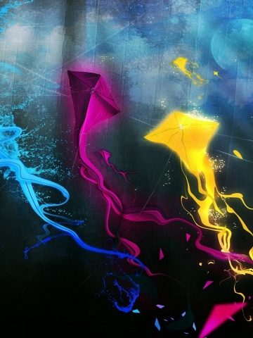 Colorful Kites Wallpaper