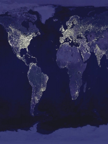 Electricity World Map Wallpaper