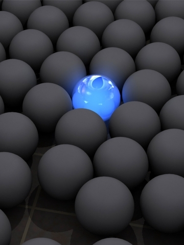Glowing Blue Ball Wallpaper