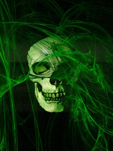 Green Skull Wallpaper