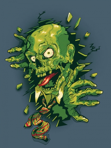Green Zombie Wallpaper