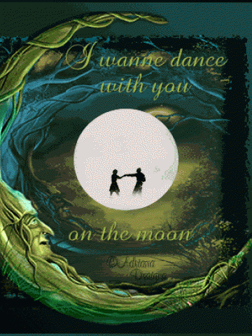 I wanna dance with you on the moon Wallpaper