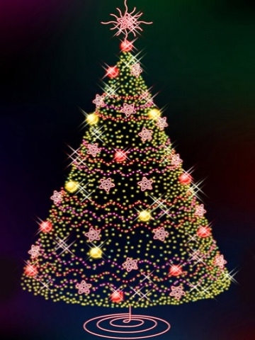 Lighted Christmas Tree Wallpaper