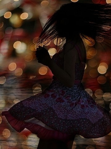 Lighted Dancer Twirl Wallpaper