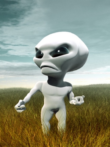 Little White Alien Wallpaper