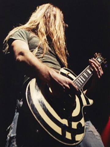 Long Haired Guy and Guitar Wallpaper