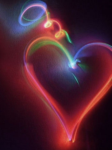 Neon Heart Wallpaper