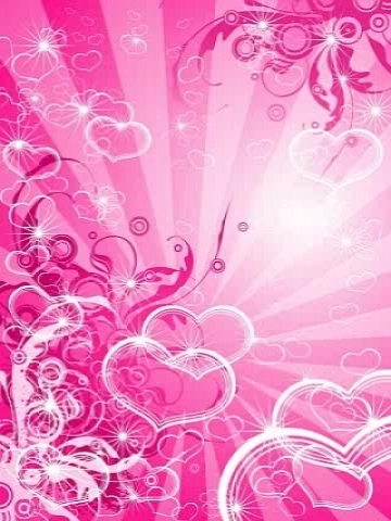 Pink Hearts Burst Wallpaper