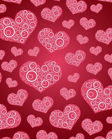 Pink Swirl Hearts Wallpaper