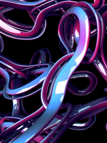 Purple Abstract Wires Wallpaper