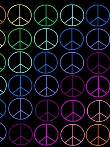 Rainbow Peace Signs Wallpaper