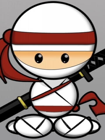 Round White Ninja Wallpaper
