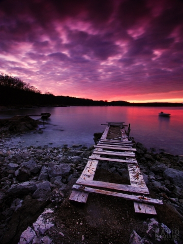 Sunrise BoatDock Wallpaper