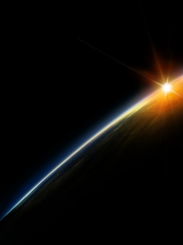 Sunrise from Space Wallpaper