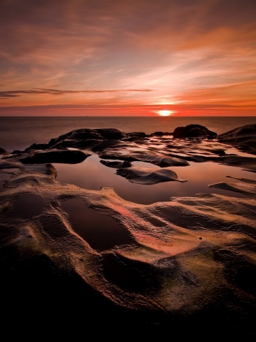Sunset Rocks Wallpaper