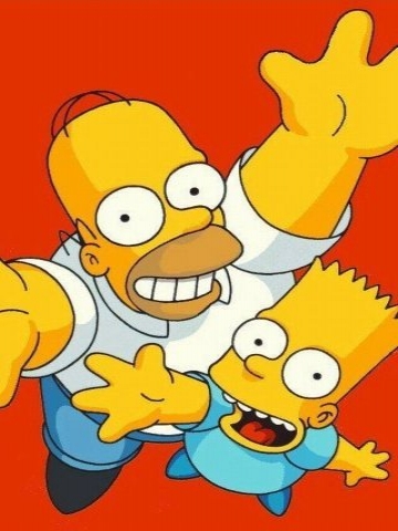 The Simpsons Homer and Bart Wallpaper