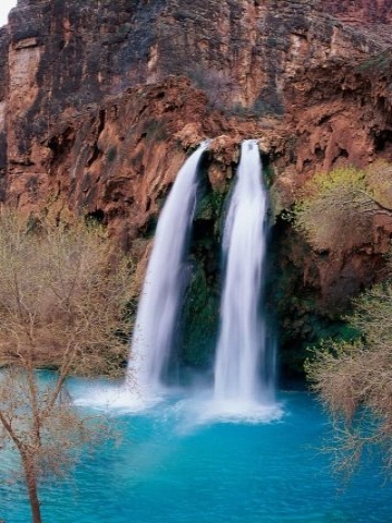 Twin Waterfalls Wallpaper