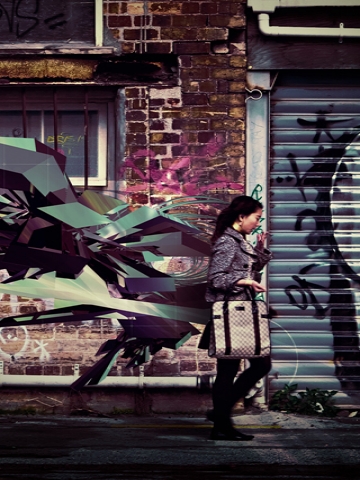 Walking through Graffiti Wallpaper