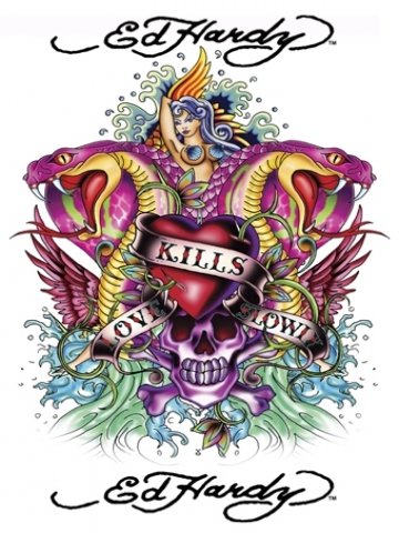 White Ed Hardy Wallpaper