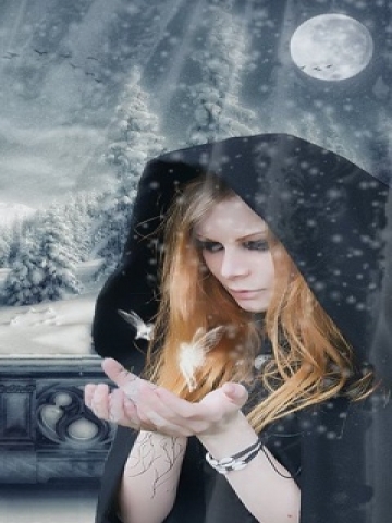 Wiccan in Snow Wallpaper