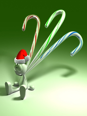 Candy Cane Man Wallpaper