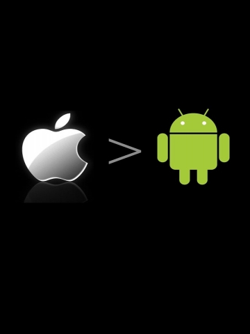 iPhone better then Droid Wallpaper