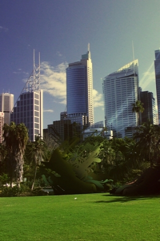 Animated City Park Wallpaper