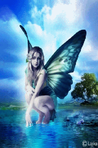 Fiary with Butterfly Wings Wallpaper