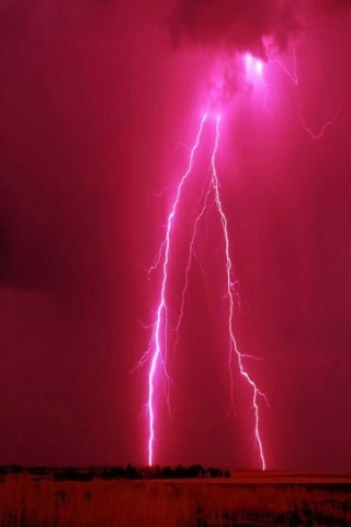 Pink Lightning Wallpaper