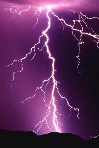 Purple Sky Lightening Wallpaper