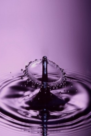 Purple Water Drop Wallpaper