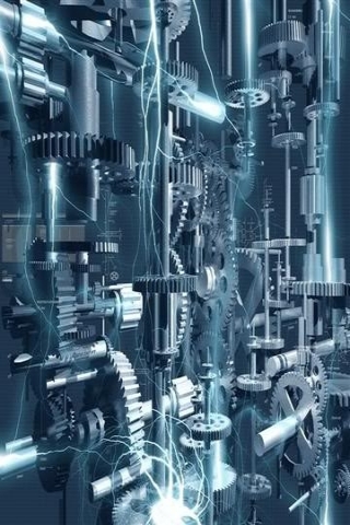 Silver Gears Wallpaper