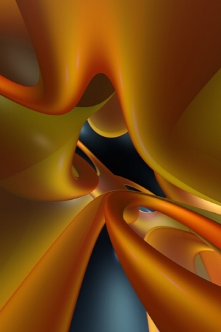 Smooth Yellow Loops Wallpaper