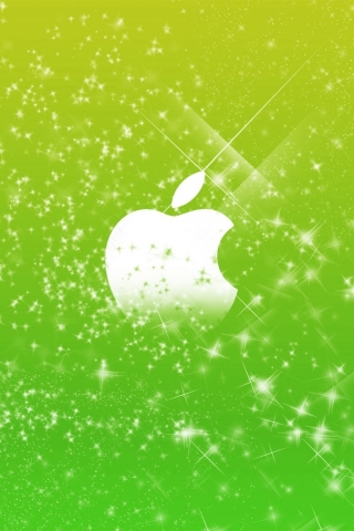 Sparkly Apple Logo Wallpaper