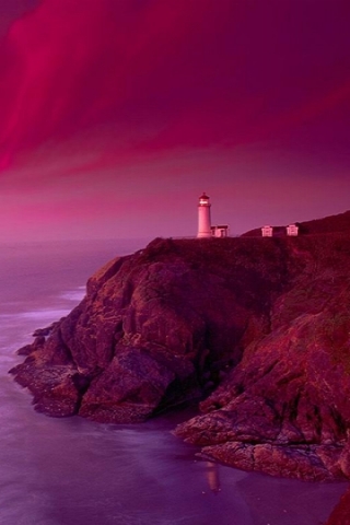 Sunset Lighthouse Wallpaper