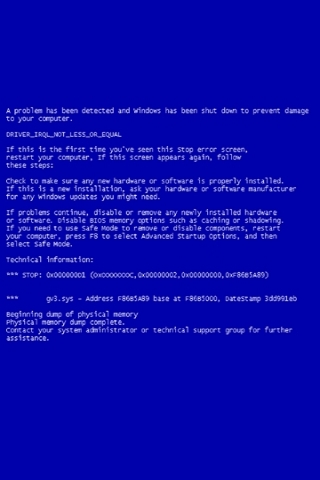 Blue Screen of Death Wallpaper